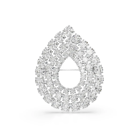 5714648 Swarovski Broş Matrıx:Brooch Tennıs Whıte/Rhs - 1