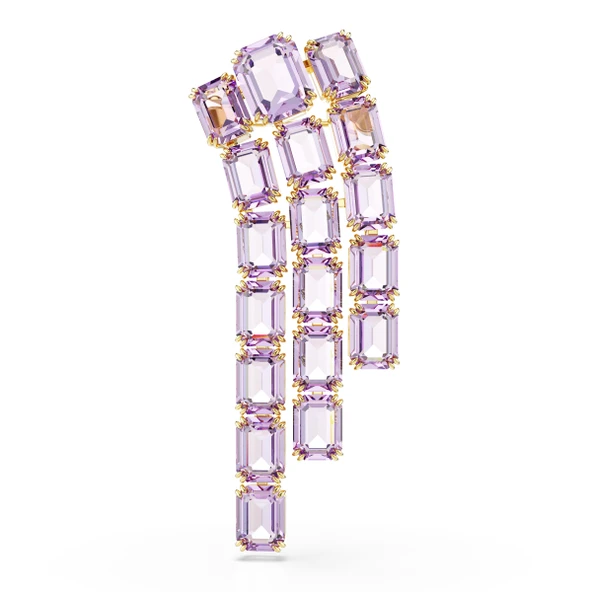 5705756 Swarovski Brosh Millenia brooch, Octagon cut, Purple, Gold-tone Plated - 1