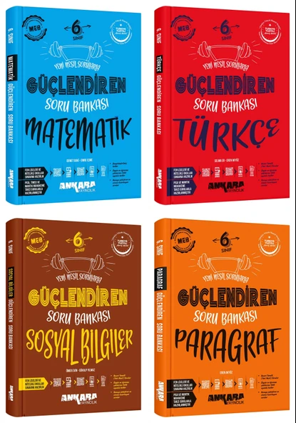 Ankara 2025 6. Sınıf Matematik + Türkçe + Sosyal + Paragraf Güçlendiren Soru Seti 4 Kitap Güncel Müfredat ürün görseli