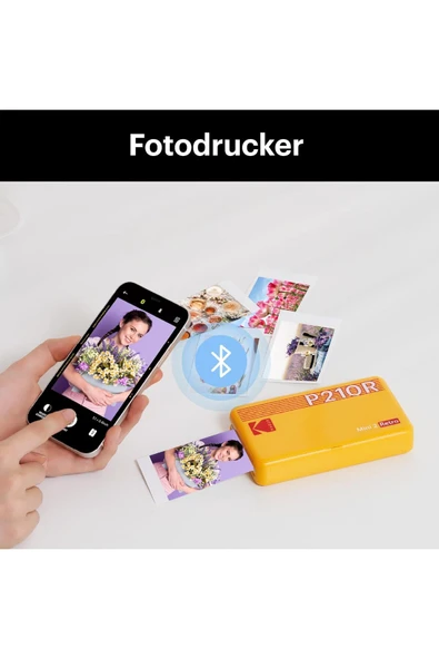 Kodak Mini 2 Retro Mobil Fotoğraf Yazıcısı (5,3x8,6cm) - Sarı - 7