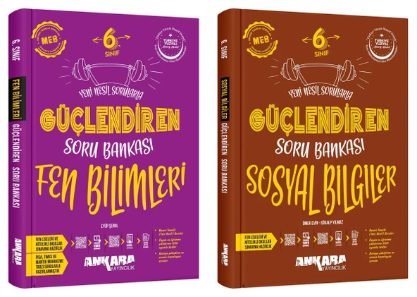 Ankara 2025 6. Sınıf Fen Bilimleri + Sosyal Bilgiler Güçlendiren Soru Bankası Seti 2 Kitap Güncel Müfredat ürün görseli