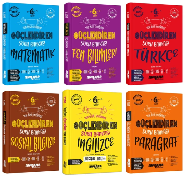 Ankara 2025 6. Sınıf Matematik + Fen Bilgisi + Türkçe + Sosyal Bilgiler + İngilizce + Paragraf Güçlendiren Soru Seti 6 Kitap Güncel Müfredat ürün görseli