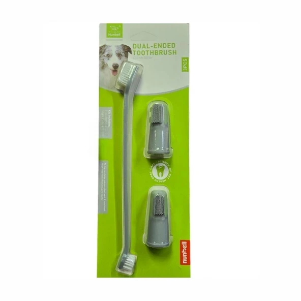 Nunbell Dental Care 3'lü Köpek Diş Temizleme Fırçası ürün görseli 1