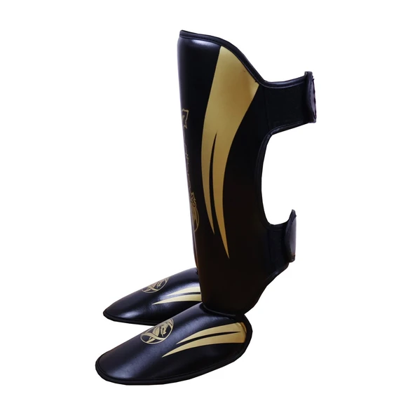 DragonDo 40716-P Kaval Ayak Koruyucu Siyah Gold Kick Boks Kaval Koruyucu - Resim 3