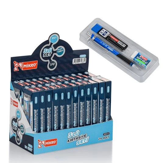 MİKRO 3lü  KIRTASİYE SETİ 0.7MM