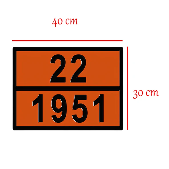 Metal 40x30 cm Levha (1 Çift) Soğutulmuş sıvı argon (Likit Argon) Gaz Taşıma Uyarısı Tır Lojistik - Resim 2