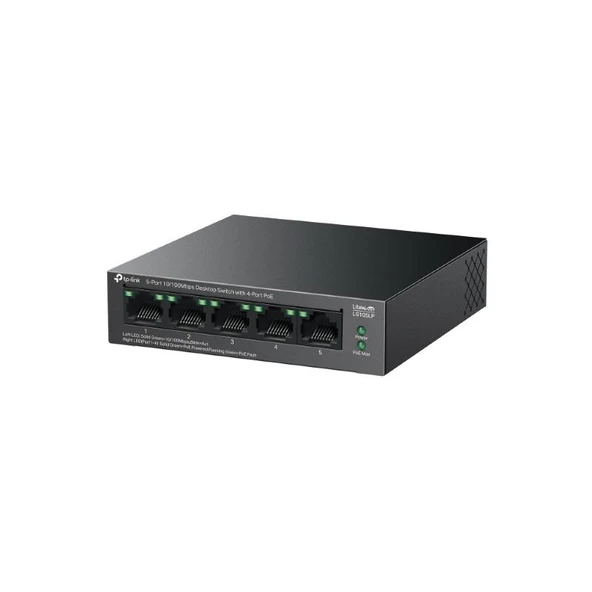 Tp-Link LS105LP 4 Port Poe+ 10/100 Mbps Switch Metal Kasa - 3