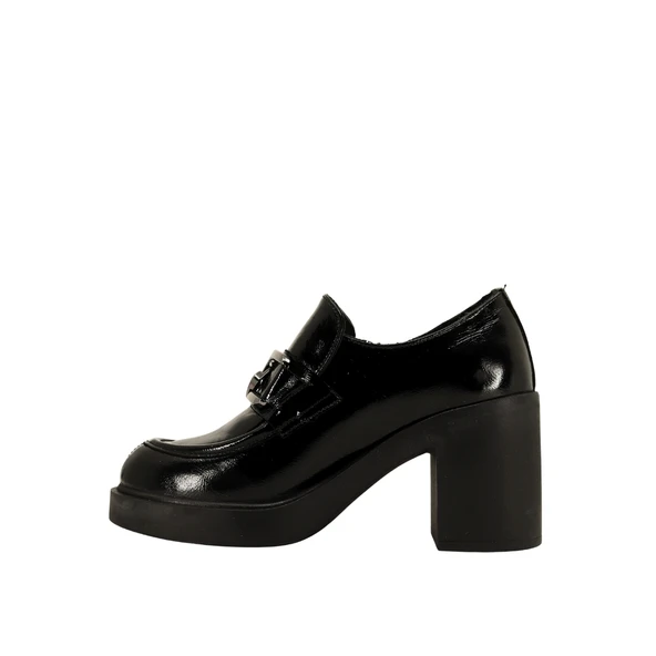 Albini 26101803R  Rugan Deri Kadın Topuklu Loafer Ayakkabı - 4