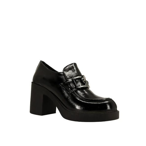Albini 26101803R  Rugan Deri Kadın Topuklu Loafer Ayakkabı - 2