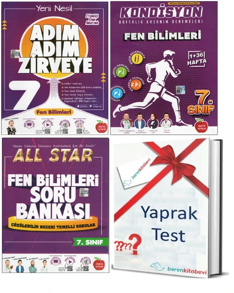 Newton 7. Sınıf Adım Adım Fen Bilimleri+All Star Fen+Kondisyon +Hediye (3 Kitap)