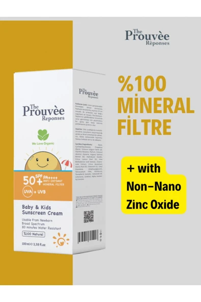 THE PROUVEE REPONSES 50 SPF BEBEK ÇOCUK GÜNEŞ KREMİ 100ML - 3