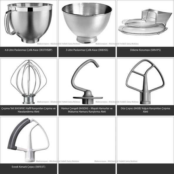 KitchenAid 5KSM175PSEMY Majestic Yellow 4.8 L Stand Mikser - 5