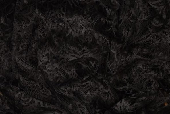 ÖRÜMCEK  MODEL SİYAH RENK İP PERDE HAZIR DÜĞMELERİ DİKİLMİŞ İP PERDE 300*270 cm - 5