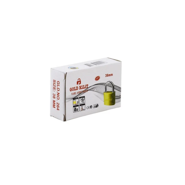 Gold Kilit Döküm Sarı Asma Kilit 38 mm - 3