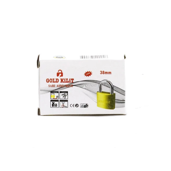 Gold Kilit Döküm Sarı Asma Kilit 38 mm - 4