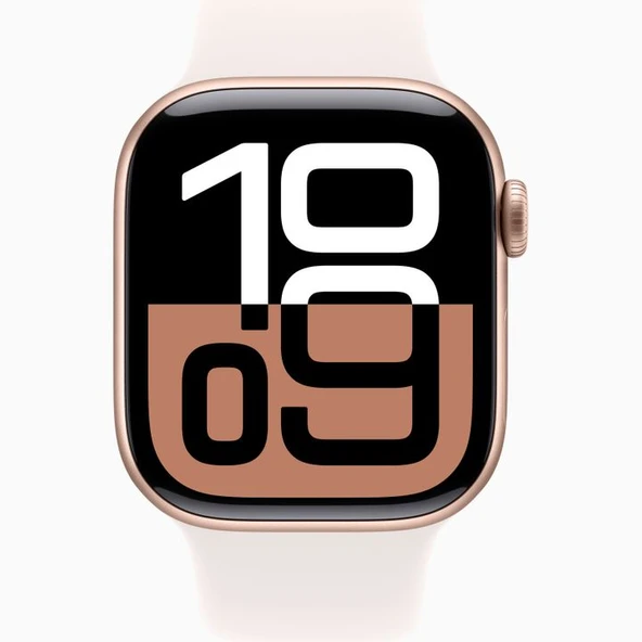 Apple Watch Series 10 GPS + Cellular 42mm Roze Altın Alüminyum Kasa + Bulut Pembesi Spor Kordon - S/M - Resim 5