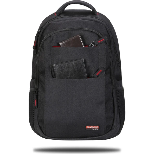 BP-L300 Siena Serisi WTXpro Su Geçirmez Kumaş 15,6" Uyumlu Laptop, Notebook Çantası -Siyah - Resim 4