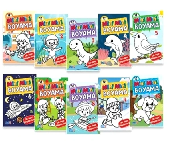 Sihirli Parmaklar - Mini Mini Boyama Kitabı 16 Sayfa Karışık - 6 adet ürün görseli