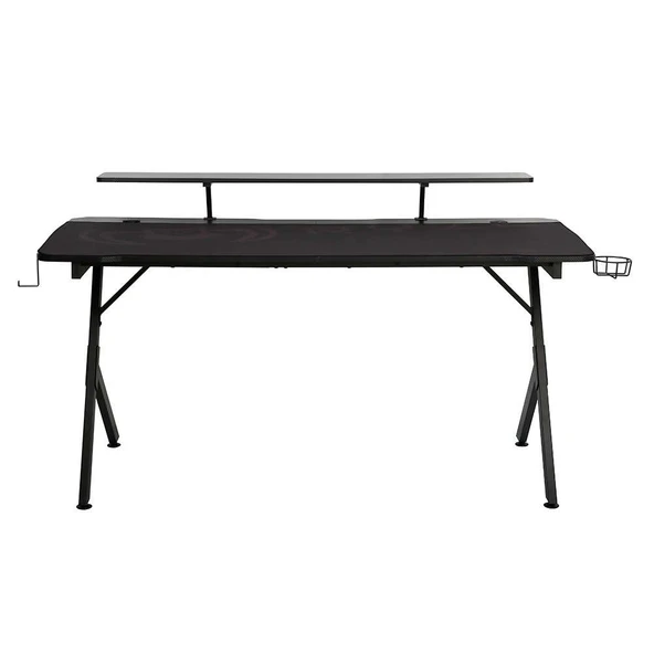 Ryze Castle Karbon Fiber RGB Gaming Masası - Siyah 160x80x76 cm - Resim 2