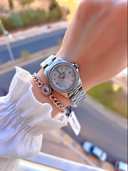 Daniel Klein Çelik Kordon 30 Mt Suya Dayanıklı Kadın Kol Saati+Bileklik BYN.14134.1 - Resim 2