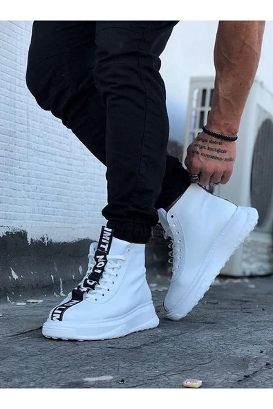 Beyaz Erkek Yarım Bilek Bot - Resim 2