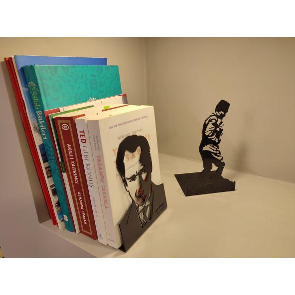 AYYBUU Dekoratif Kitap Tutucu Atatürk Büst Temalı