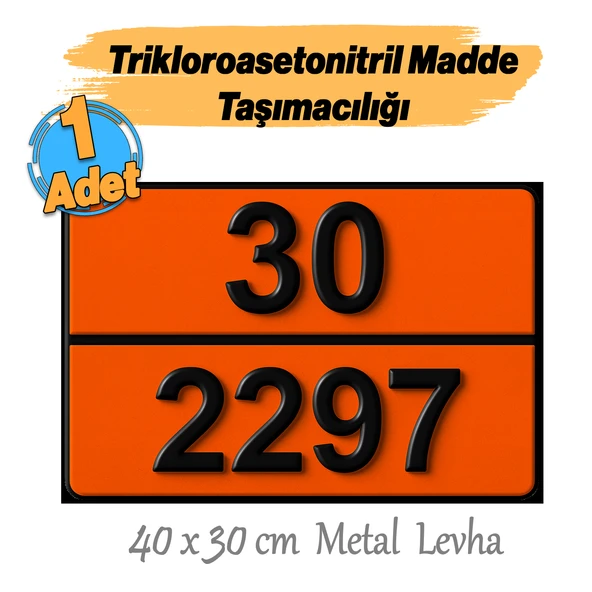 Metal 40x30 cm Levha (1 Adet) 30-2297 Trikloroasetonitril Trichloroacetonitrile Kimyasal Madde - Resim 3