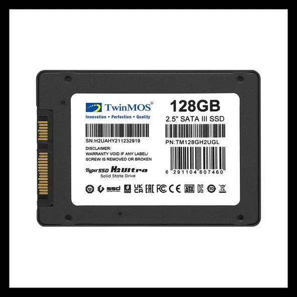 Twinmos Tm128gh2ugl, 128gb, 2.5" Sata3, Ssd, 580-550mb/s, 3dnand, Grey - 4