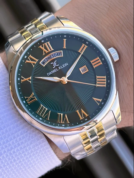 Daniel Klein Roma Rakamlı Takvimli Kadran 2 Yıl Garantili 3 Atm Erkek Kol Saati FG.10713.5 ürün görseli