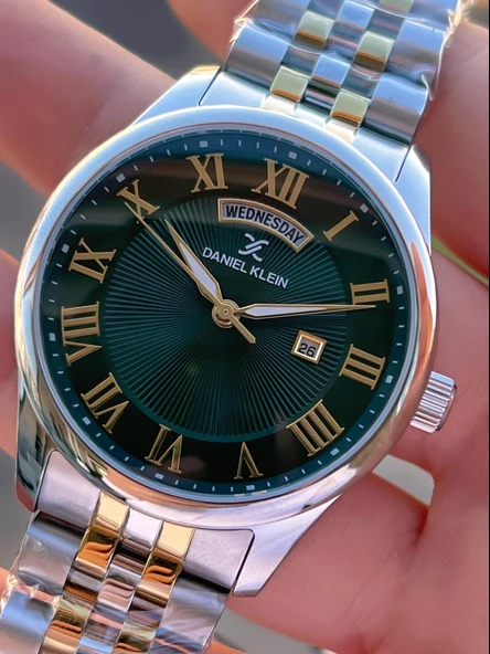 Daniel Klein Roma Rakamlı Takvimli Kadran 2 Yıl Garantili 3 Atm Erkek Kol Saati FG.10713.5 - Resim 3