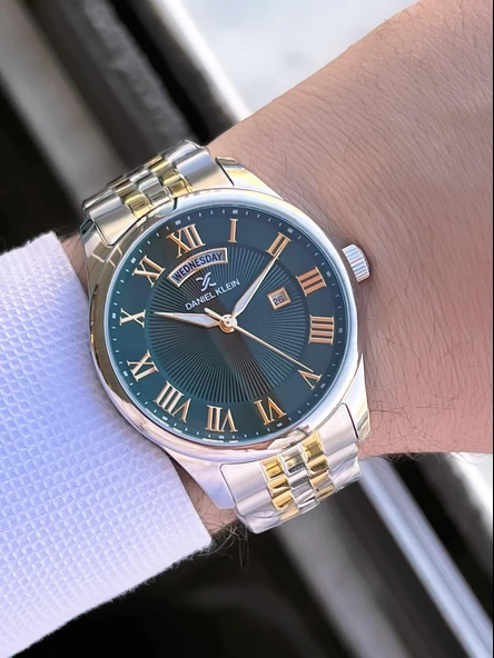 Daniel Klein Roma Rakamlı Takvimli Kadran 2 Yıl Garantili 3 Atm Erkek Kol Saati FG.10713.5 - Resim 2