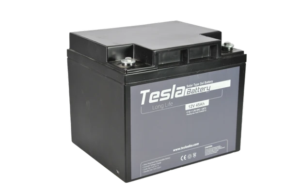 TESLA 12V 45AH SOLAR JEL AKÜ (YENİ ÜRETİM) - 2