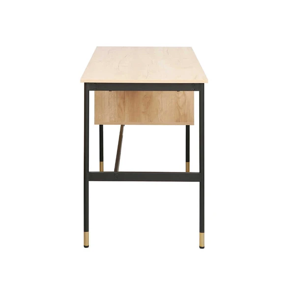 Madrid 2 Çekmeceli Çalışma MasasıCeviz-Siyah 137.5x54x76 cm - Resim 4