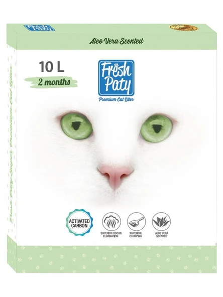 Fresh Paty Aktif Carbon Aloe Vera Kokulu Kedi Kumu 10 Lt