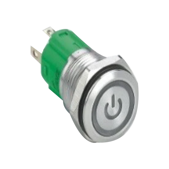 XKOREN 1NO+1NC Kontaklı 16 mm Metal Anlık Kırmızı Led'li Buton (10 Adet) ürün görseli 1