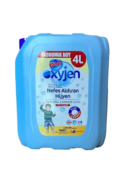 Bingo Oksijenli Çamaşır Suyu 4 lt Çam ve Limon 2 li - Resim 3
