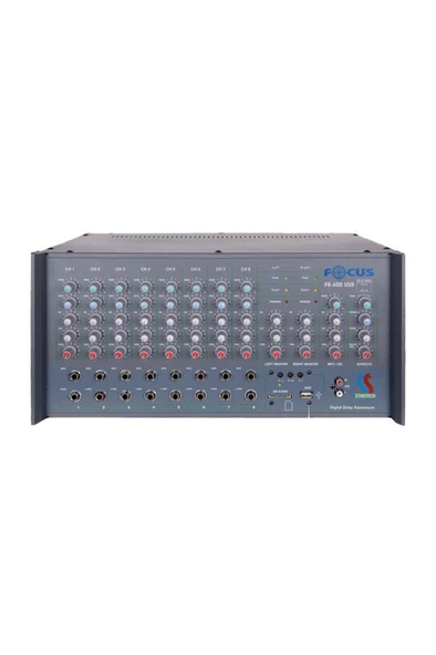 Startech Focus F8-600T USB 2x300W Hat Trafolu Stereo Anfi Power Mixer Amfi - Resim 2