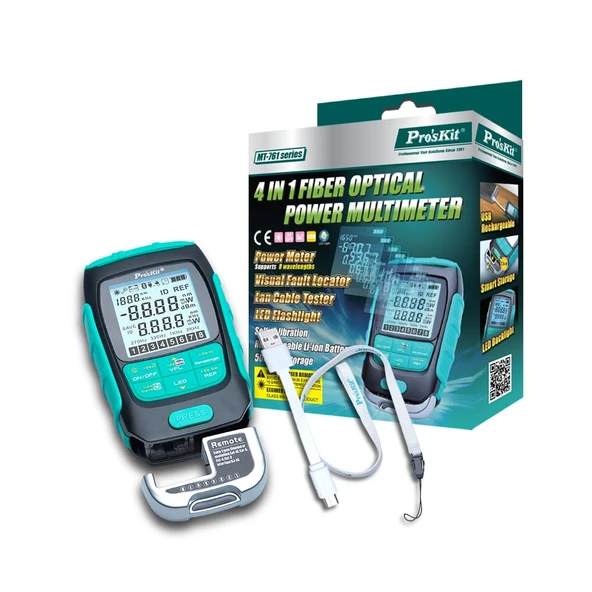 MT-7616 Fiber Optik Power Multimetre4 in 1 4 in 1, 30mW Output Self Calibration ürün görseli