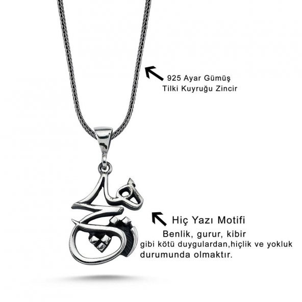 Hiç Yazılı 60 cm 925 Gümüş Kolye - 2