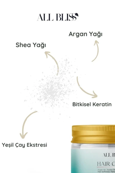 Bitkisel Keratinli Saç Bakım Maskesi 200 ml - 2