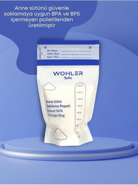 Wohler Baby 25'li Anne Sütü Saklama Poşeti 3 Adet - 4