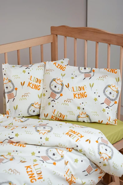 Cotton Collection %100 Pamuk Bebek Nevresim Takımı Lion - 3