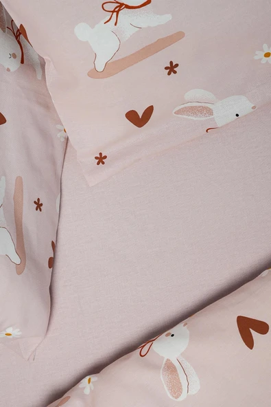 Cotton Collection %100 Pamuk Bebek Nevresim Takımı Bunnies - 6