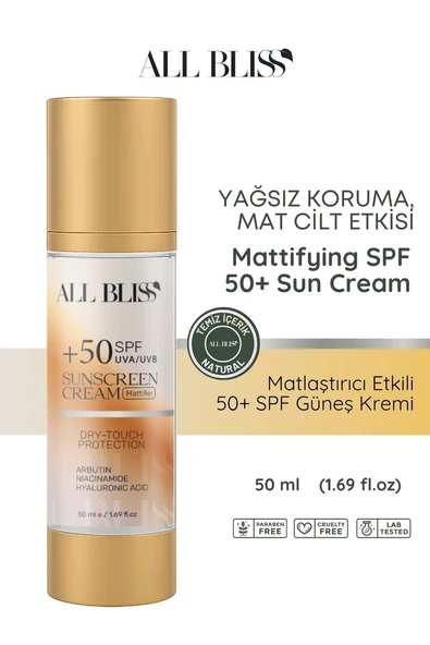 ALL BLİSS SPF 100 Matlaştırıcı Güneş Kremi 50 ml ürün görseli 1