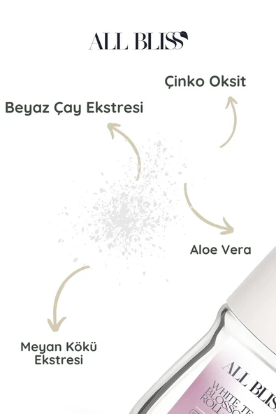 ALL BLİSS All Bliss Roll On 50 ml  White Tea Ter Kokusu Önleyici Ferahlatıcı Bakım - Resim 2