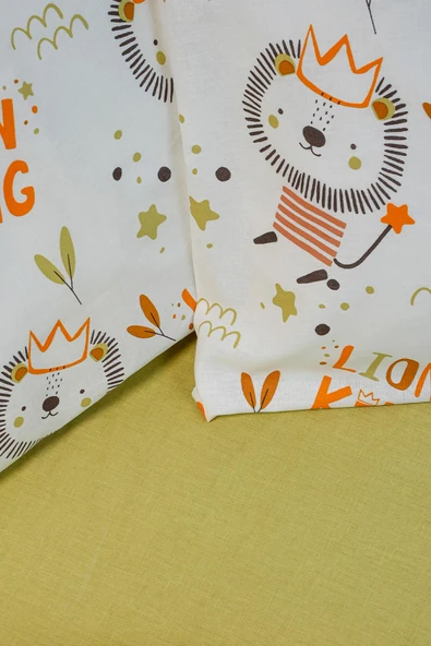 Cotton Collection %100 Pamuk Bebek Nevresim Takımı Lion - 4