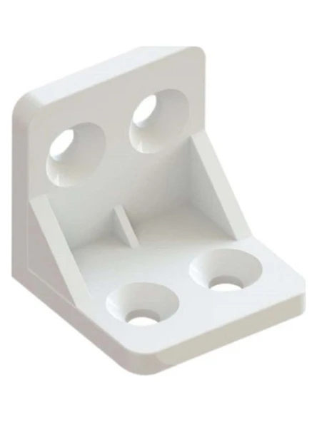 Plastik L Köşe Bağlantı Aparatı, L Plastik Gönye Köşebent Beyaz 100 Adet ürün görseli