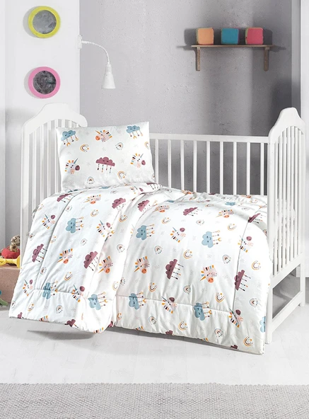 La Notte Ranforce Bebe Nevresim Takımı Bulut