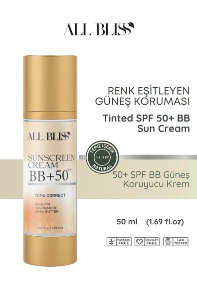 50+ SPF BB Güneş Kremi 50 ml – Renk Eşitleyici, Nemlendirici, Ton Dengeleyici - 1