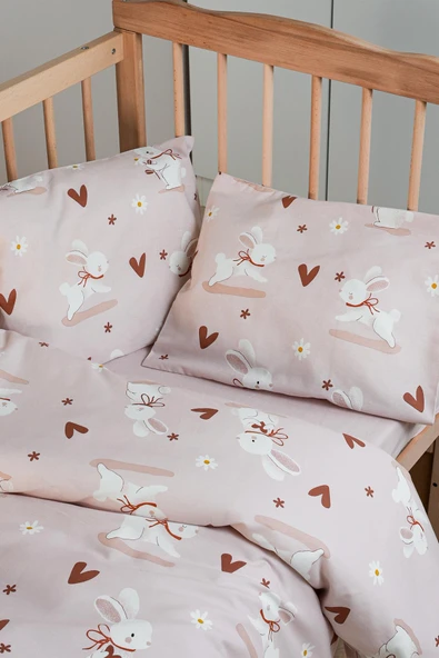 Cotton Collection %100 Pamuk Bebek Nevresim Takımı Bunnies - 5